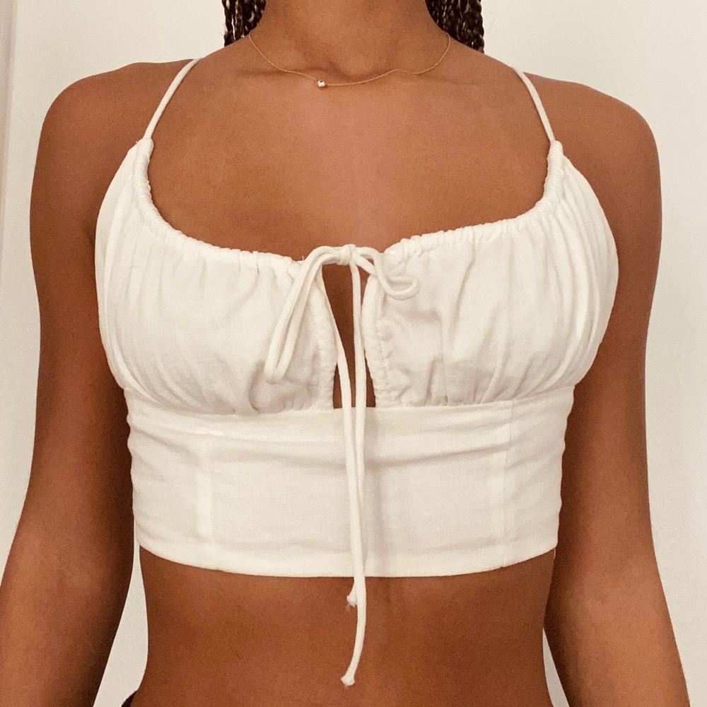 Princess Polly Tie Front Crop Top